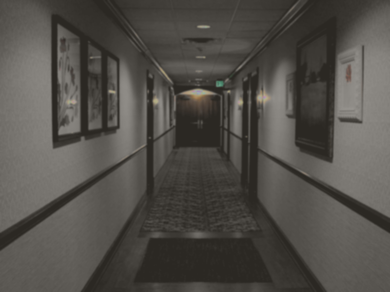 Hallway carpet before professional cleaning